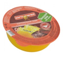 Сиыр еті, кептірілген нан және соус қосылған картоп езбесі «КАРТОШЕЧКА»