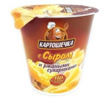 Қара нан кептірілген нандары және ірімшік қосылған картоп езбесі «КАРТОШЕЧКА»