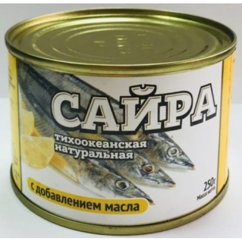Май қосылған табиғи тынық мұхит сайрасы 250гр «Преображенский рыбокомбинат» – Түркістанда сатып алу | Преображенский рыбокомбинат