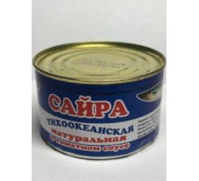 Томат соусындағы табиғи тынық мұхит сайрасы«Знак качества» 245г