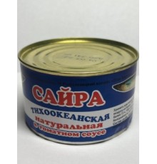 Томат соусындағы табиғи тынық мұхит сайрасы«Знак качества» 245г