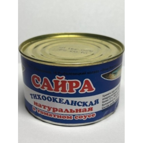 Томат соусындағы табиғи тынық мұхит сайрасы«Знак качества» 245г – Қарағандыда сатып алу | Знак Качества