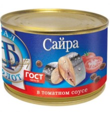 Томат соусындағы сайра Томат соусындағы сайра