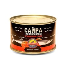 Томат соусындағы сайра 250гр «Курильский Берег»
