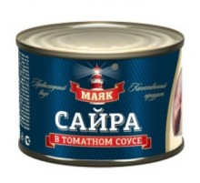 Томат соусындағы сайра 