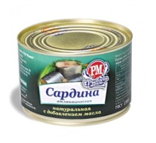 Май қосылған табиғи атлантикалық сардина «РосКон» Май қосылған табиғи атлантикалық сардина «РосКон»