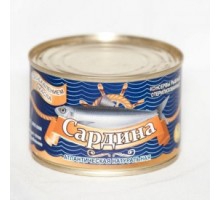 Май қосылған табиғи атлантикалық сардина 