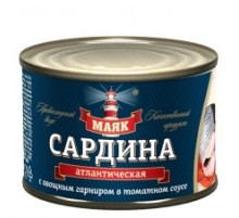 Сардина атлантическая с овощным гарниром в томатном соусе