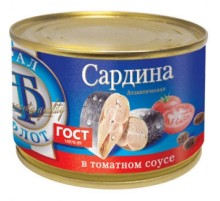 Томат соусындағы атлантикалық сардина Томат соусындағы атлантикалық сардина