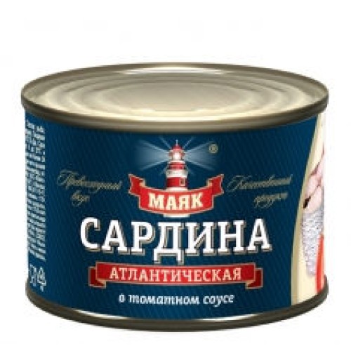 Томат соусындағы атлантикалық сардина Маяк – Сардина Астанада сатып алу | Маяк Томат соусындағы атлантикалық сардина Маяк – Оралда сатып алу | Маяк