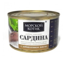 Сардина тихоокеанская (иваси) натуральная с доб. масла Морской Котик