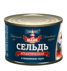 Томат соусындағы атлантикалық майшабақ
