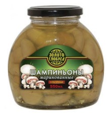 Маринадталған сұрыпталған шампиньондар 550мл