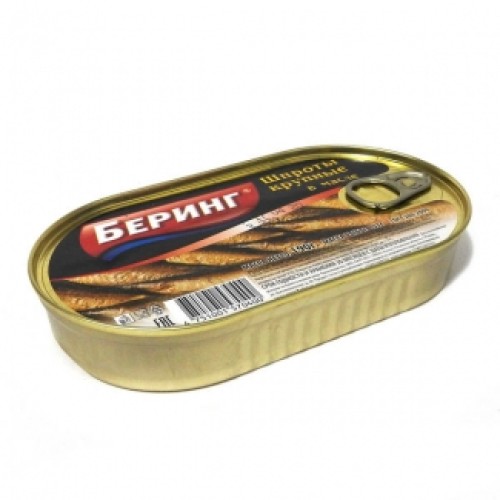 Майдағы ірі шпроттар 190г «Беринг» – Шпроттар Қарағандыда сатып алу | Беринг Майдағы ірі шпроттар 190г «Беринг» – Шымкентте сатып алу | Беринг
