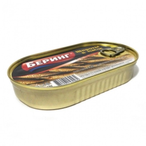 Майдағы шпроттар 190г «Беринг» – Түркістанда сатып алу | Беринг