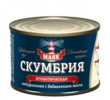 Май қосылған табиғи атлантикалық скумбрия