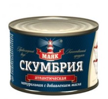 Май қосылған табиғи атлантикалық скумбрия