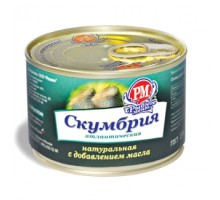 Май қосылған табиғи атлантикалық скумбрия «Роскон»