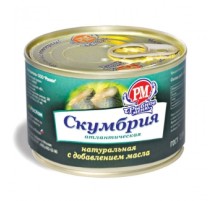 Май қосылған табиғи атлантикалық скумбрия «Роскон» Май қосылған табиғи атлантикалық скумбрия «Роскон»
