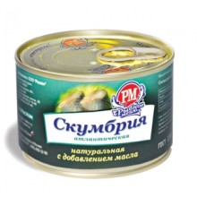 Май қосылған табиғи атлантикалық скумбрия «Роскон»