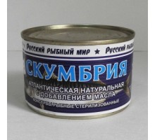 Май қосылған табиғи атлантикалық скумбрия 