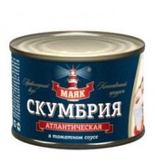 Томат соусындағы атлантикалық скумбрия