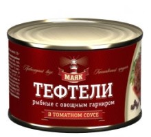 Томат соусындағы балық тефтельдері