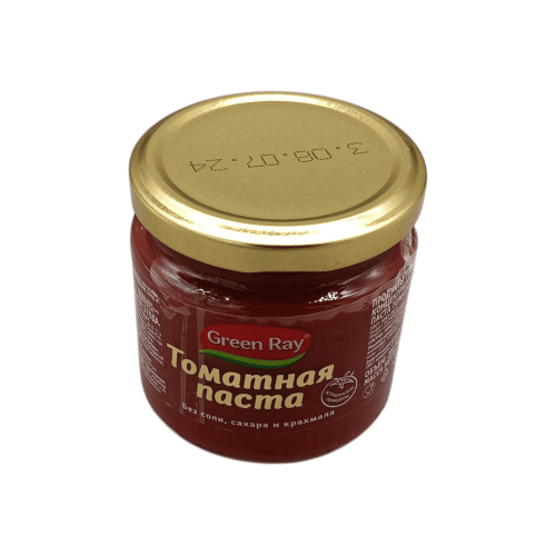 Томатная паста ГОСТ 205 г | Green Ray в стеклянной банке.