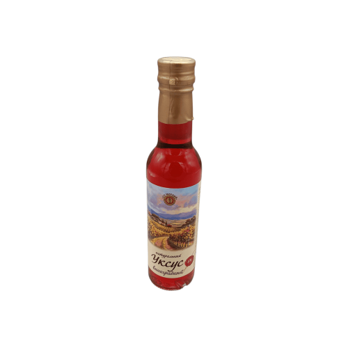 Бутылка виноградного уксуса "СП Мирный" 250 мл, натуральный продукт из Алматы, Казахстан.