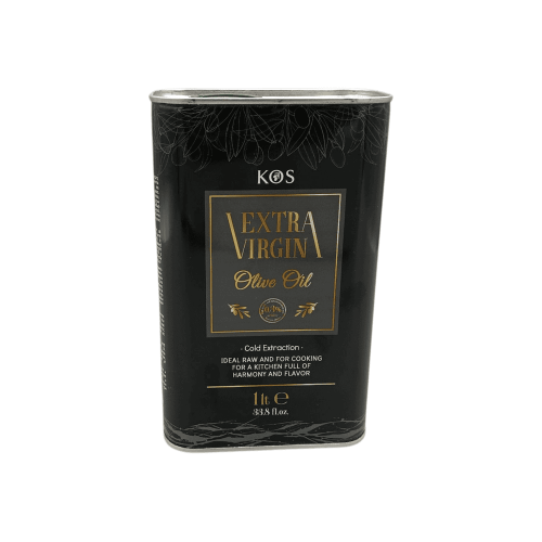 Бутылка оливкового масла Extra virgin холодного отжима, 1 л, с этикеткой "Kos", Греция, для салатов.