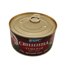 Свинина тушеная высший сорт 325г | БАРС
