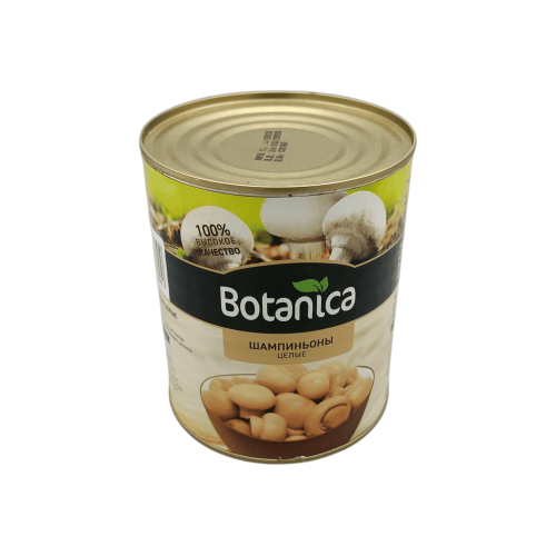 Шампиньоны BOTANICA в банке 425мл, консервированные целые, для кулинарии в Алматы.