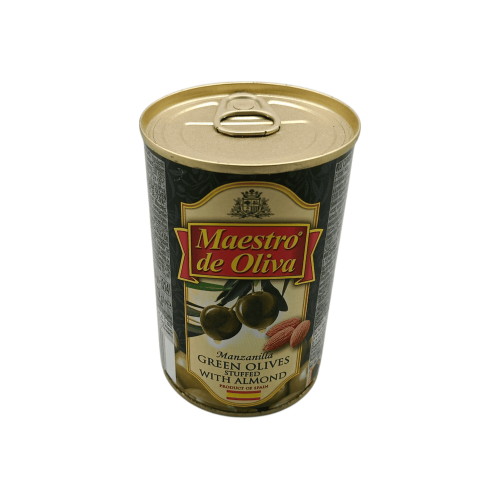 Оливки Maestro de oliva, фаршированные миндалем, 300г. Идеальная закуска из Испании, доступна в Алматы!