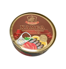 Хамса неразделанная Хавиар обжаренная в томатном соусе 240 г