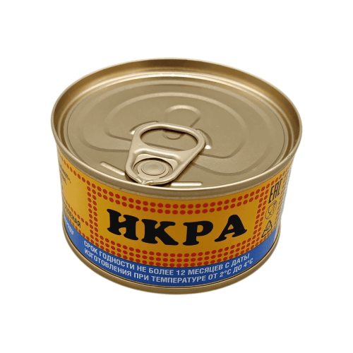 Икра минтая пробойная соленая 130г "Камчатский рыбокомбинат" - аппетитный деликатес из Алматы.