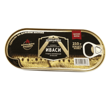 Иваси тихоокеанская (сардина) тушка копченая в масле 210 гр. | Доброфлот