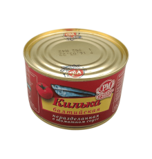Килька балтийская в томатном соусе 230 г. | Рыбное меню