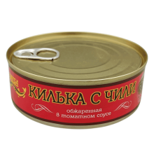 Килька черноморская обжаренная с ЧИЛИ в томатном соусе 240 г. | Пролив