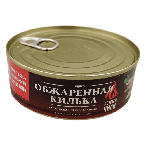 Обжаренная килька в остром томатном соусе чили "За Родину" - аппетитное блюдо для алматинцев.