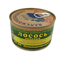 Лосось розовый натуральный ГОСТ 245 гр. | Дальморепродукт