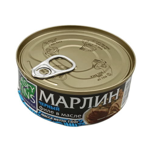 Филе марлина черного в масле, 160 г, консервированное, бренд Tasty Tins.