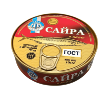 Майға пісірілген, ағаш пеште ысталған сайра 160 г. | Трал флоты