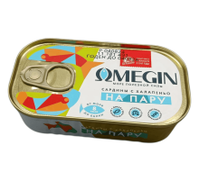 Халапеньолы балтық буғда дайындалған сардиналар 175г | Omegin
