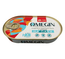 Сардиналар қызанақ тұздығында және көкөністермен бумен 175 г. | Omegin