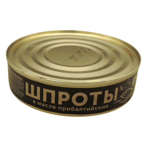 Шпроты в масле из неразделанной кильки "Главпродукт" 160гр, Алматы, Казахстан.