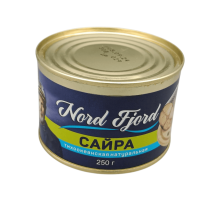 Сайра Тихоокеанская натуральная кусочки в собственном соку 240 г | Nord Fjord