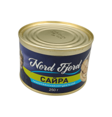 Сайра Тихоокеанская натуральная кусочки в собственном соку 240 г | Nord Fjord