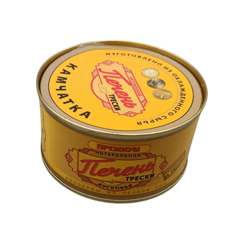 Салқындатылған шикізаттан жасалған табиғи треска бауыры 230гр – Оралда сатып алу |