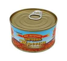 Табиғи треска бауыры «Янтарное» уылдырық банкасы 120г