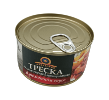 Треска атлантическая бланшированная в томатном соусе 240г. | Акватория